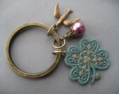 Shamrock Keychain - Shamrock Jewelry - Four Leaf Clover Keychain - Lucky Keychain - Good Luck Key Chain - Irish Keychain - Lucky Jewelry