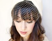 Miss Charlotte- Turban Bow Headband with Veil