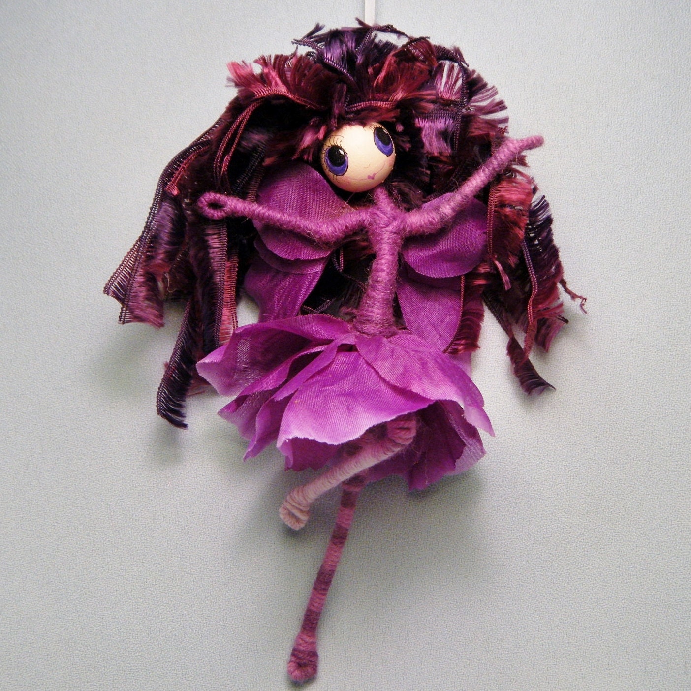 FLOWER FAIRY Artist Doll ooak Purple Magical Nature Faerie Art Doll  by Rhiannon