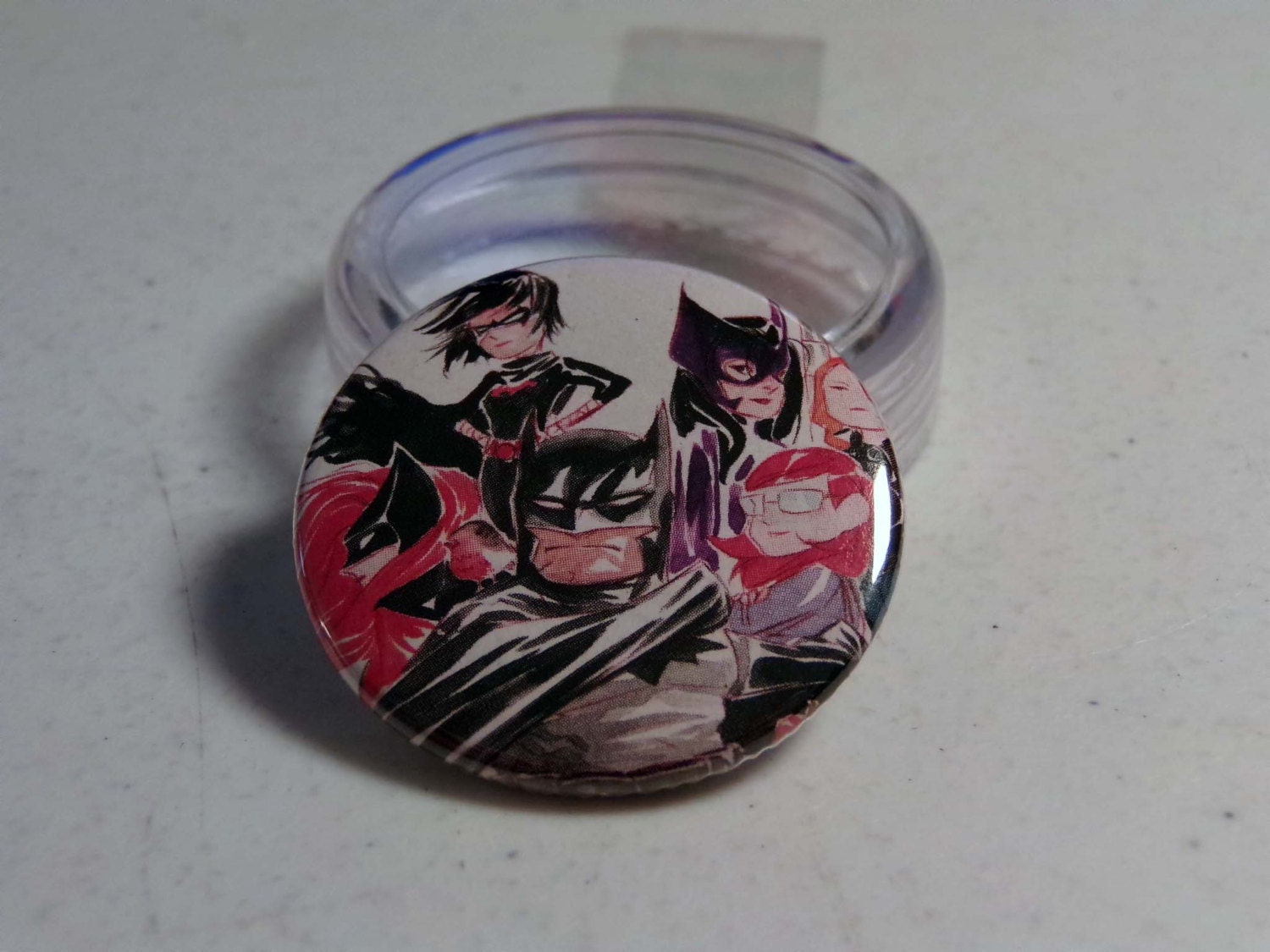 Comic Book 1.5" Button// Batman, Batwoman, Black Bat, Huntress, and Oracle