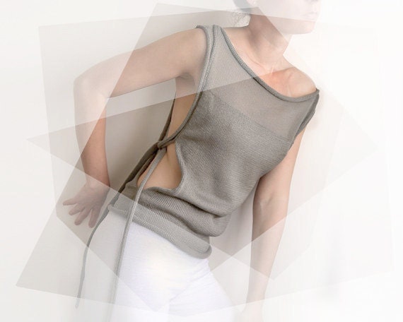 grey transparent okapi top - Paris fashion