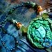 Mum Gaia Necklace - Mother Earth, Green Woman, Goddess, Nature, Abundance, Earth Magick, Growth, Amber, Malachite, Quartz Crystal