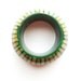 KJL Wooden Bangle Bracelet Egyptian Revival Kenneth Jay Lane Green Vintage Designer