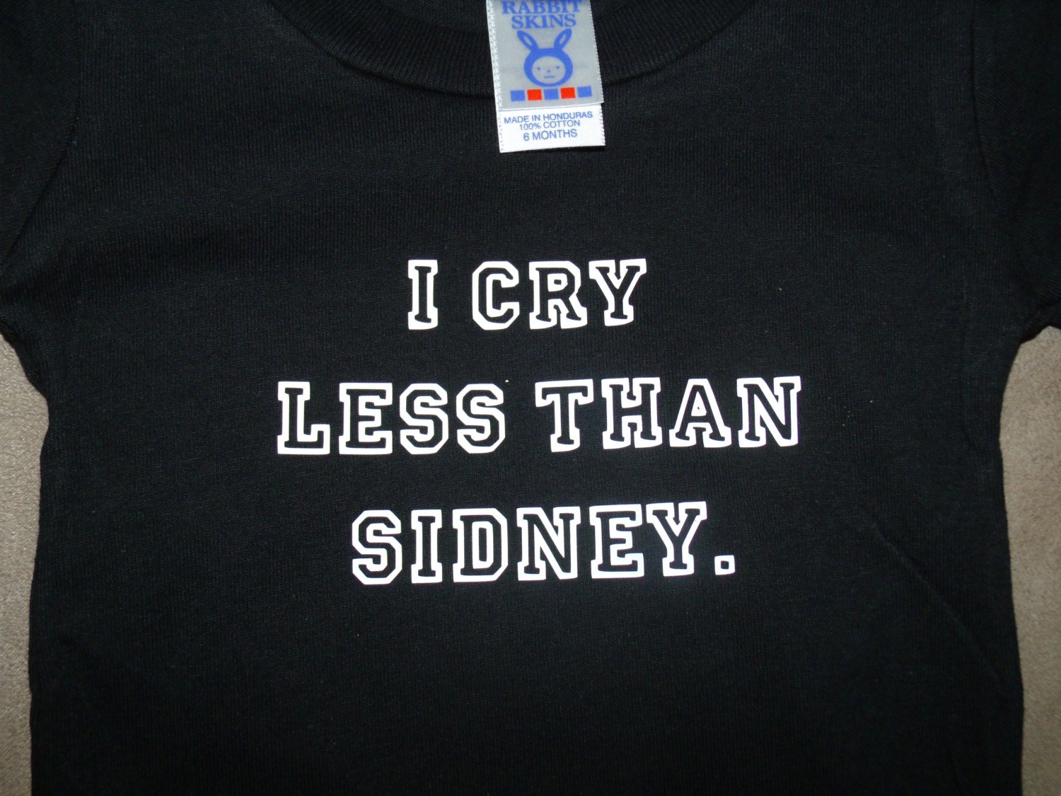 I cry less than sidney onesie