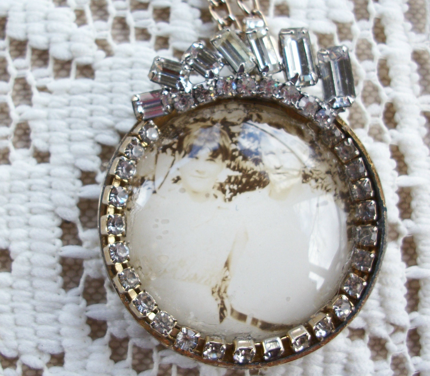 Assemblage Necklace-Ken & Barbie