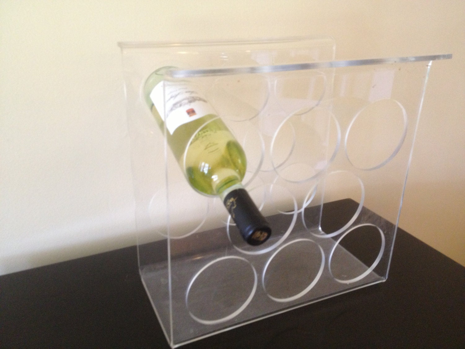 Vintage Lucite Wine Rack Holder Magazine Rack by Modern Logic