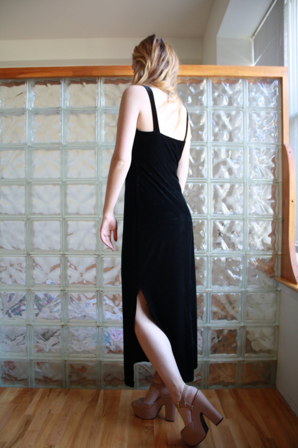 Vintage velvet maxi dress