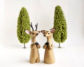 Deer Wedding Cake Topper by Bonjour Poupette