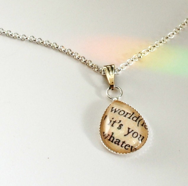 you are my world Poetry Pendant ee cummings