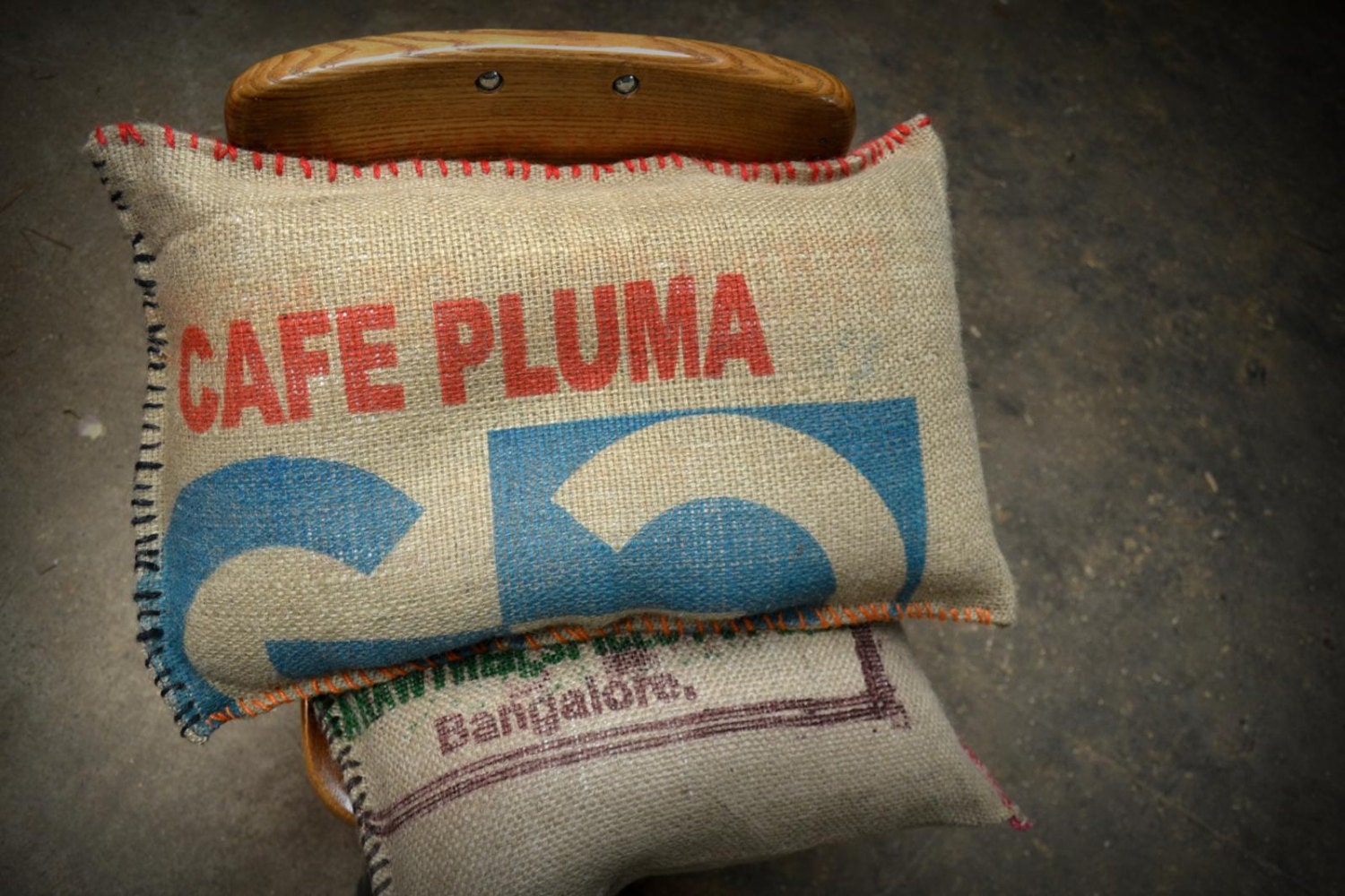 Recycled Coffee Sack Pillows