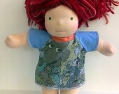 14-16 inch waldorf doll Sesame St upcycle dress American Girl boutique