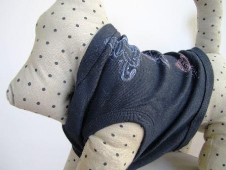 Dog Tee Shirt Sock Monkey Black Jersey Sleeveless Toy Breeds Free U.S. Shipping - Size S
