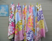 NEW Vintage Sheet Patchwork Blanket - Throw in Summer Bright Florals