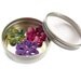 Magnet Crochet Flower Purple Pink Green Home Decor Wedding Favor Tin