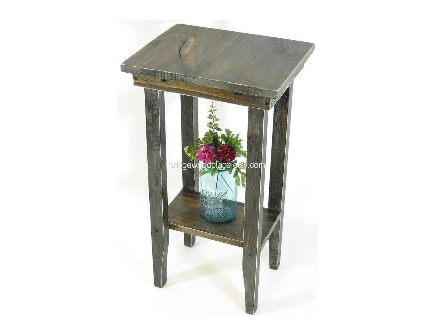 Side Table Rustic Wooden End Table Nightstand Bedside Table Plant Stand