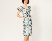 30% OFF - 80s Floral Dress - Floral Summer Dress - Botanical Gardens