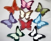 Butterfly hair clip leather hair clip kid's hair accessory choice of blue, green, red, purple, black/white, orange, brown/gold