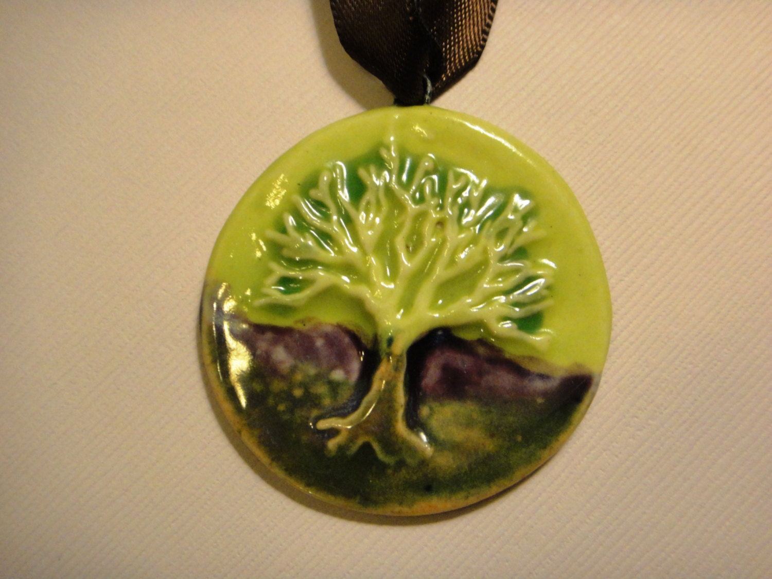 Italian Ice Necklace and Earring set with tree of life pendant