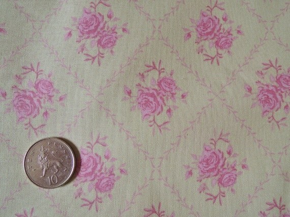 Tilda fabric FQ .... Cottage Rose Mist in pale green & pink .... EXTRA LARGE Fat Quarter 50 x 70cm Buy any 4 get a surprise one Free Il_570xn