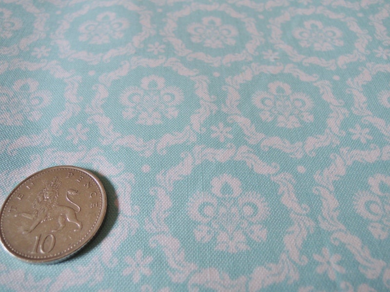 Tilda fabric FQ .... Round Ornament in Teal .... EXTRA LARGE Fat Quarter 50 x 70cm Buy any 4 get a surprise one Free Il_570xn