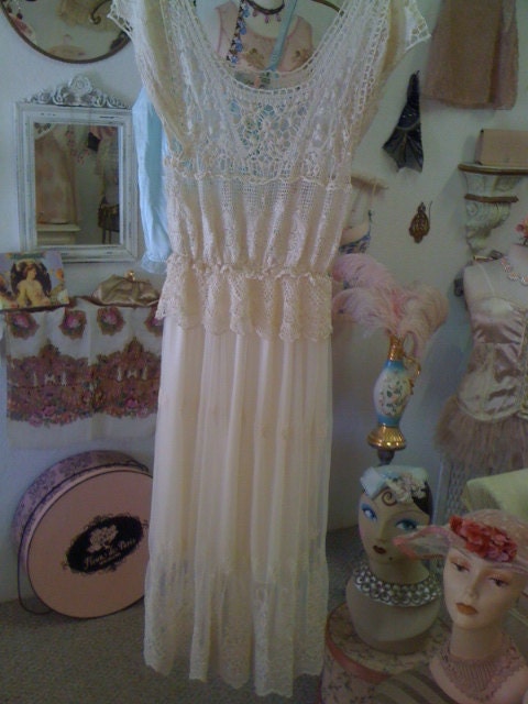 Crochet and lace dress perfect for beach wedding