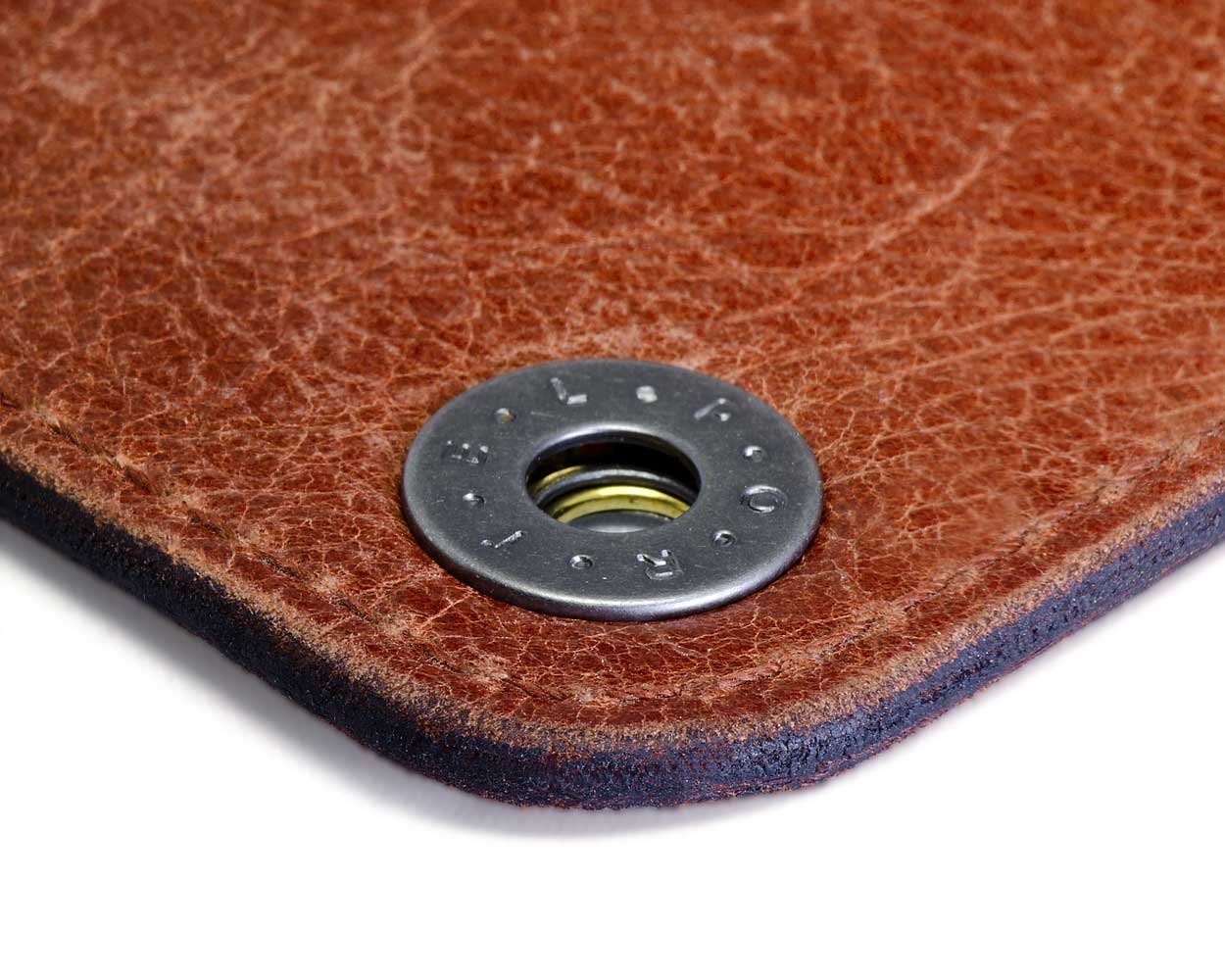 RETROMODERN aged leather iPhone wallet - - LIGHT BROWN