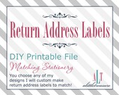 CUSTOMIZED Return Address Labels - Printable DIY AVERY 5160 Digital File