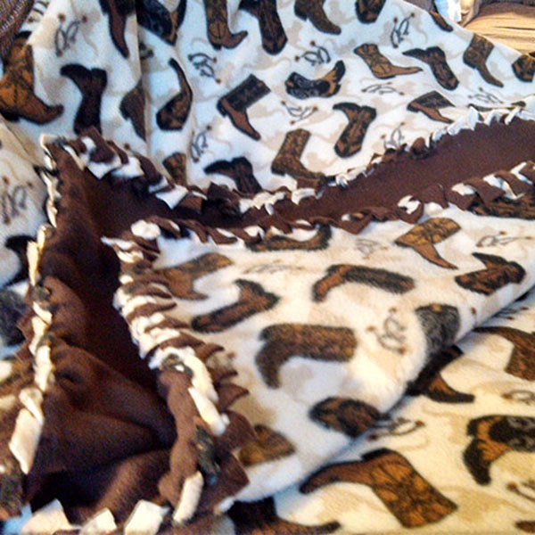 Boots, Horseshoes, and Spurs Double Sided Fleece Blanket For Cowgirls