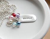 Blessed Personalized Mothers Family Necklace