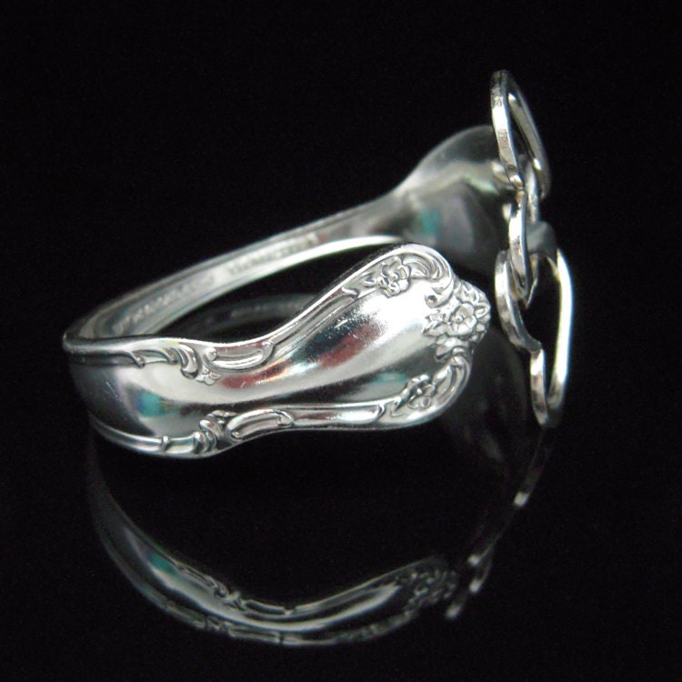 Fork Bracelet in Intertwining Hearts Design Number Two