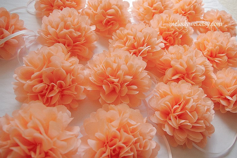 70 napkin rings with satin ribbon, napkin holders, tissue paper pom poms, ready to open