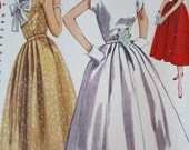 20% Off SALE 1950s WEDDING Party PROM Dress / Vintage Full Circle Skirt Nipped Waist Formal Retro 50s Dress / Simplicity Pattern 4556 Bust