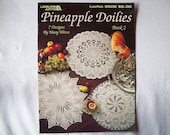 Crochet Doily Patterns book, Pineapple Doilies, book 2, Leisure arts 2502, Thread Crochet pattern, mary werst