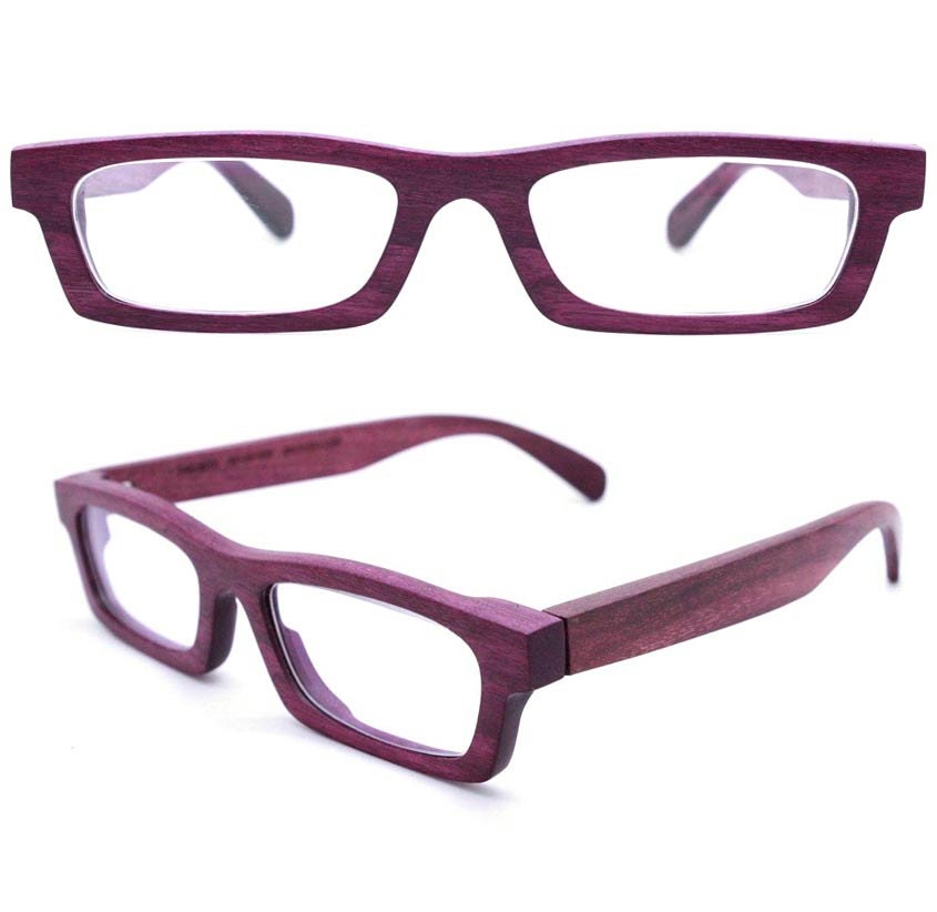 TAKEMOTO LOVE-WOOD handmade purple  wood wooden eyeglasses glasses frame