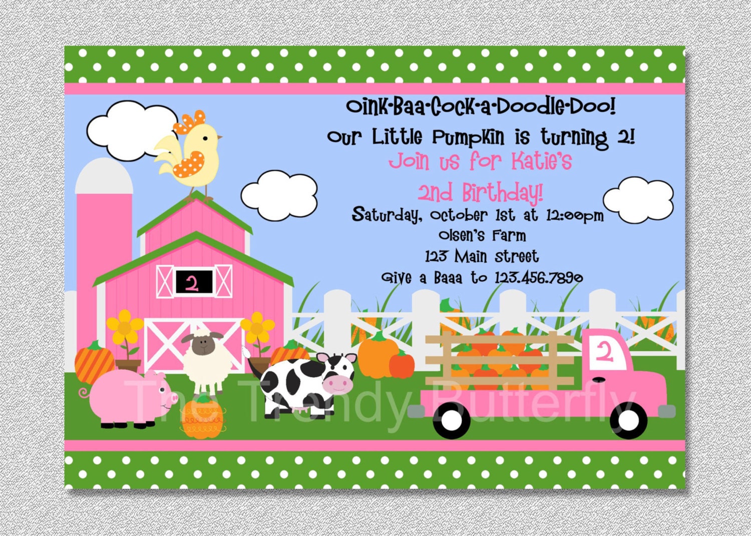 Fall Farm Pumpkin Picking Birthday Party Invitation Farm Birthday Party Invite Printable Boys or Girls Il_570xn
