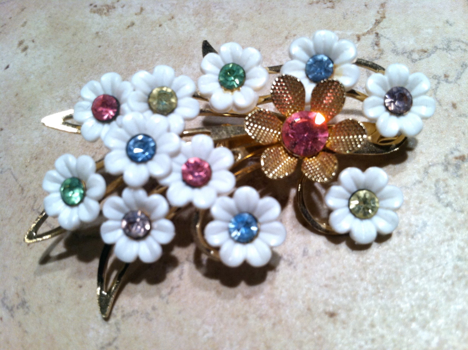 EMMONS Collectible Designer 40s Vintage Jewelry Feminine Pin Floral Brooch Vintage Jewelry artedellamoda SALE was 40