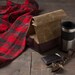 Waxed Canvas and Leather Lunch Bag