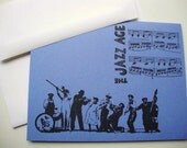 Jazz Music Note Card Set Stationery Music Notes