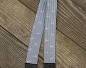 Camera Strap in Gray Nautical