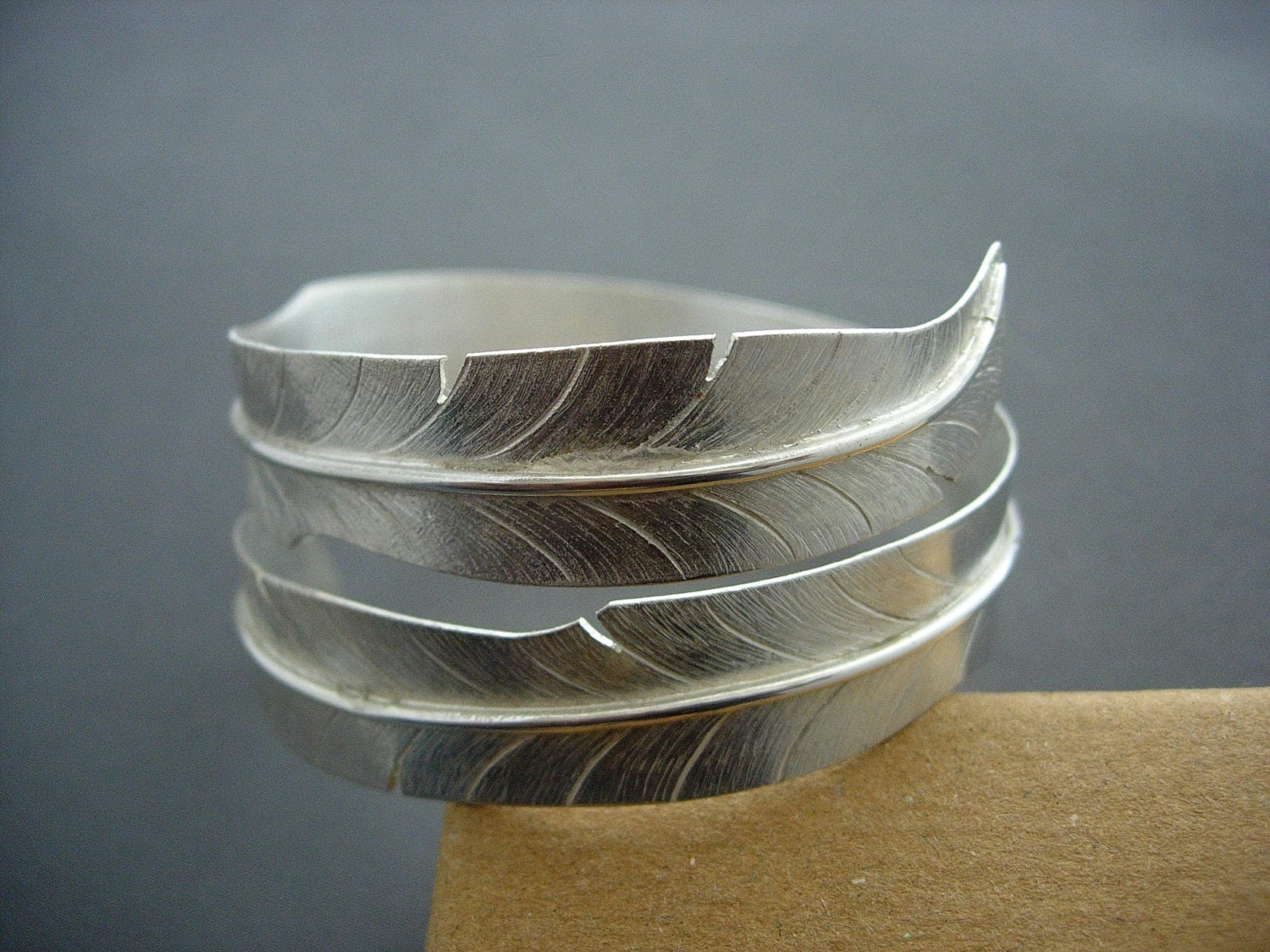 Silver Feather bangle