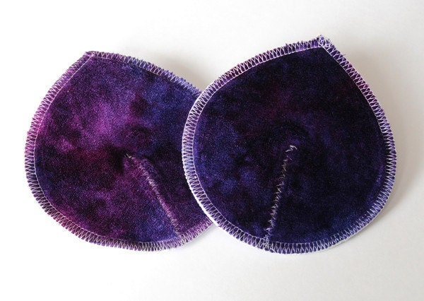 ONE Pair of Super Soaker Nursing, Breast Pads - "grapes"