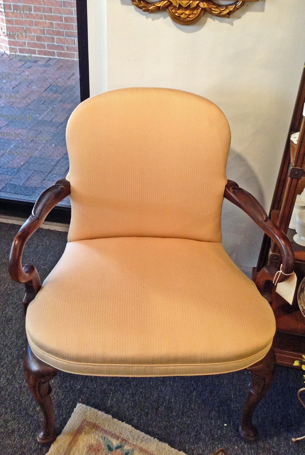 Newly Re-upholstered Mahogony frame chair