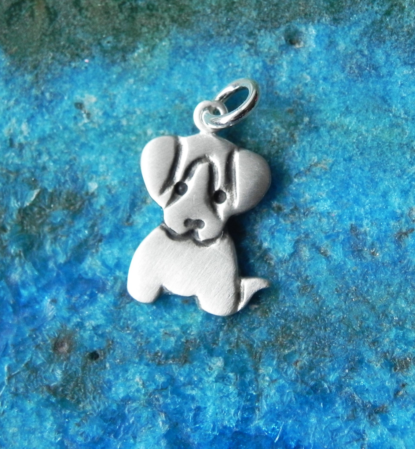 Little puppy dog sterling silver pendant beagle pendant