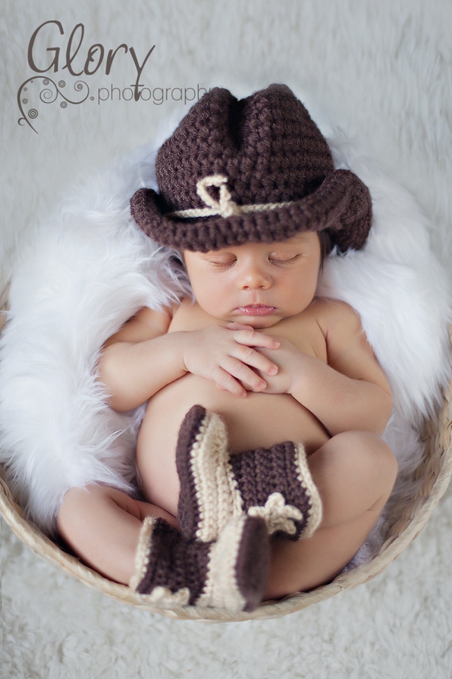 Newborn cowboy hat and boots