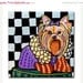 50%  OFF SALE - Dog Ceramic Tile Coaster - Yorkie Art Tile - Yorkshire Terrier Art Coaster - Dog Pop Art Gift