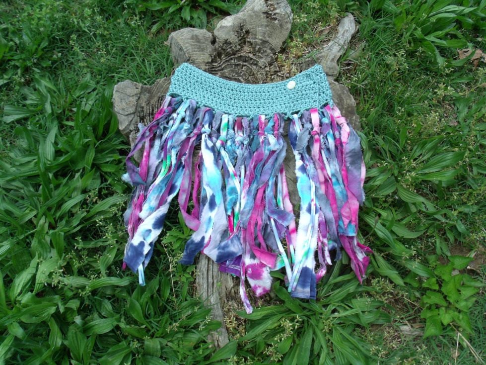 Berries and Cream Hand Dyed Fairy Wrap Skirt  / Small Dance Skirt/ Unique Up-Cycled Beach Cover Up