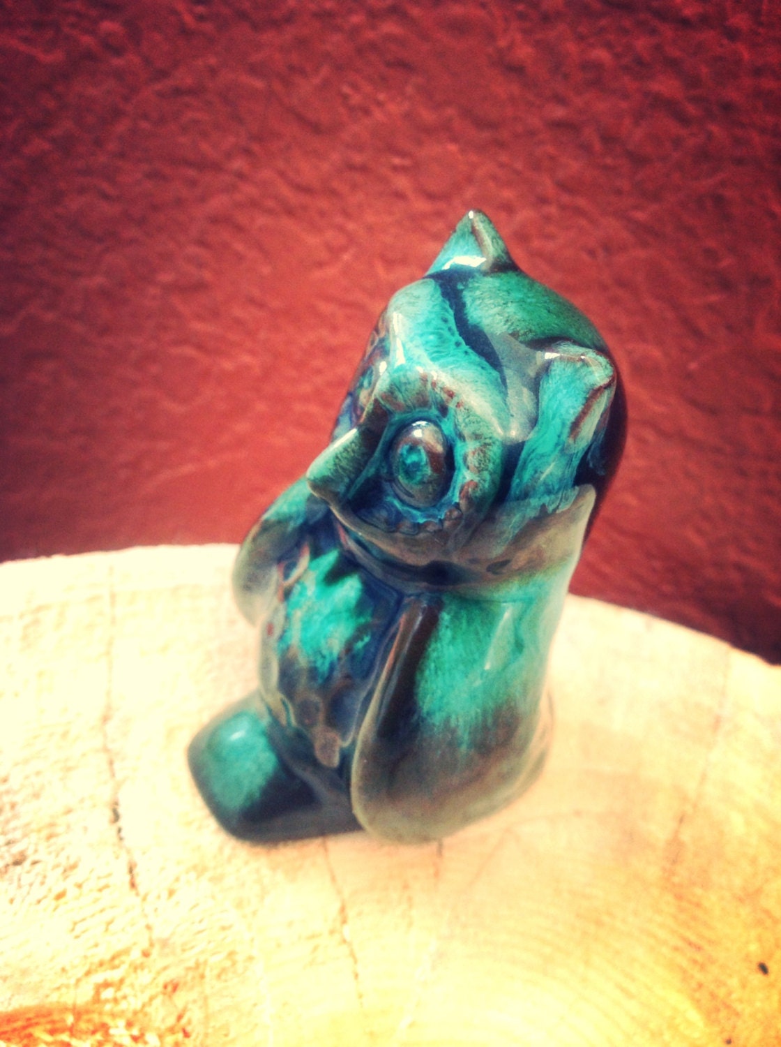 Vintage clay OWL SPIRIT ANIMAL