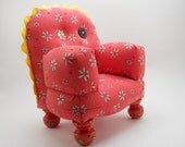 Reddish Orange Pincushion Chair