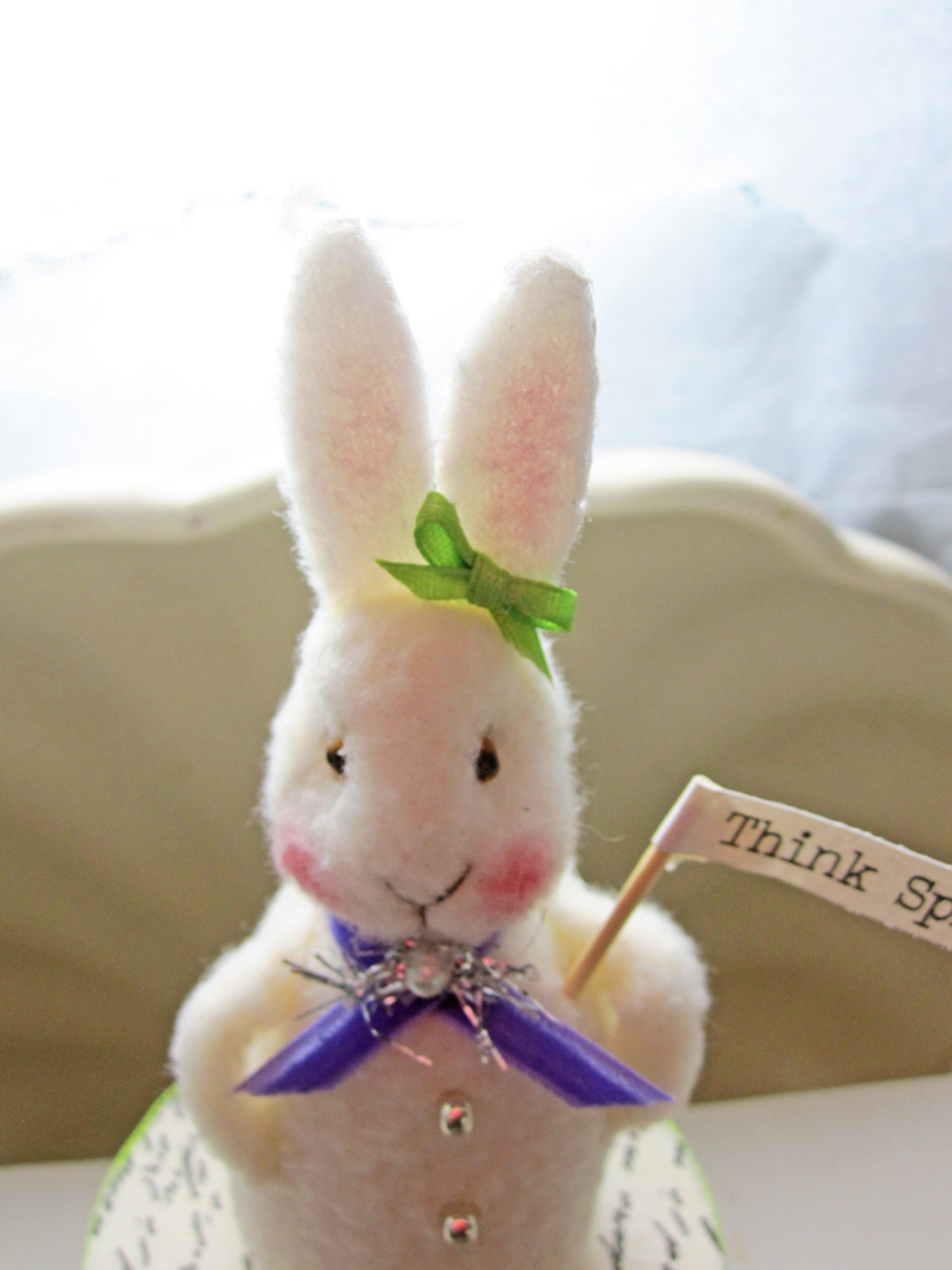 Think Spring Says this Tiny Vintage Inspired Easter Bunny