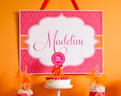 Pink and Orange Printable Custom Name Poster Il_170x135